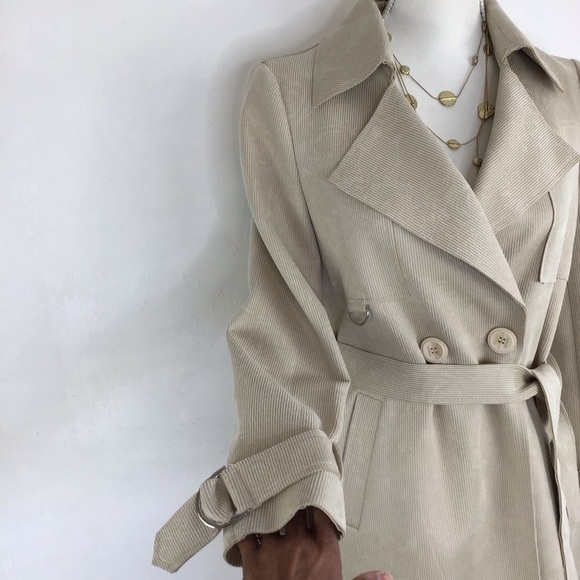 ASIAN MCKE. BE BLINDED WOMEN CREAM RIBBED COLLAR TIE BELT WRAP DRESS SZ XL - Picture 2 of 9